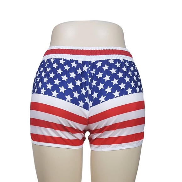 Women's American Flag Ladies Shorts NWT - Picture 4 of 4